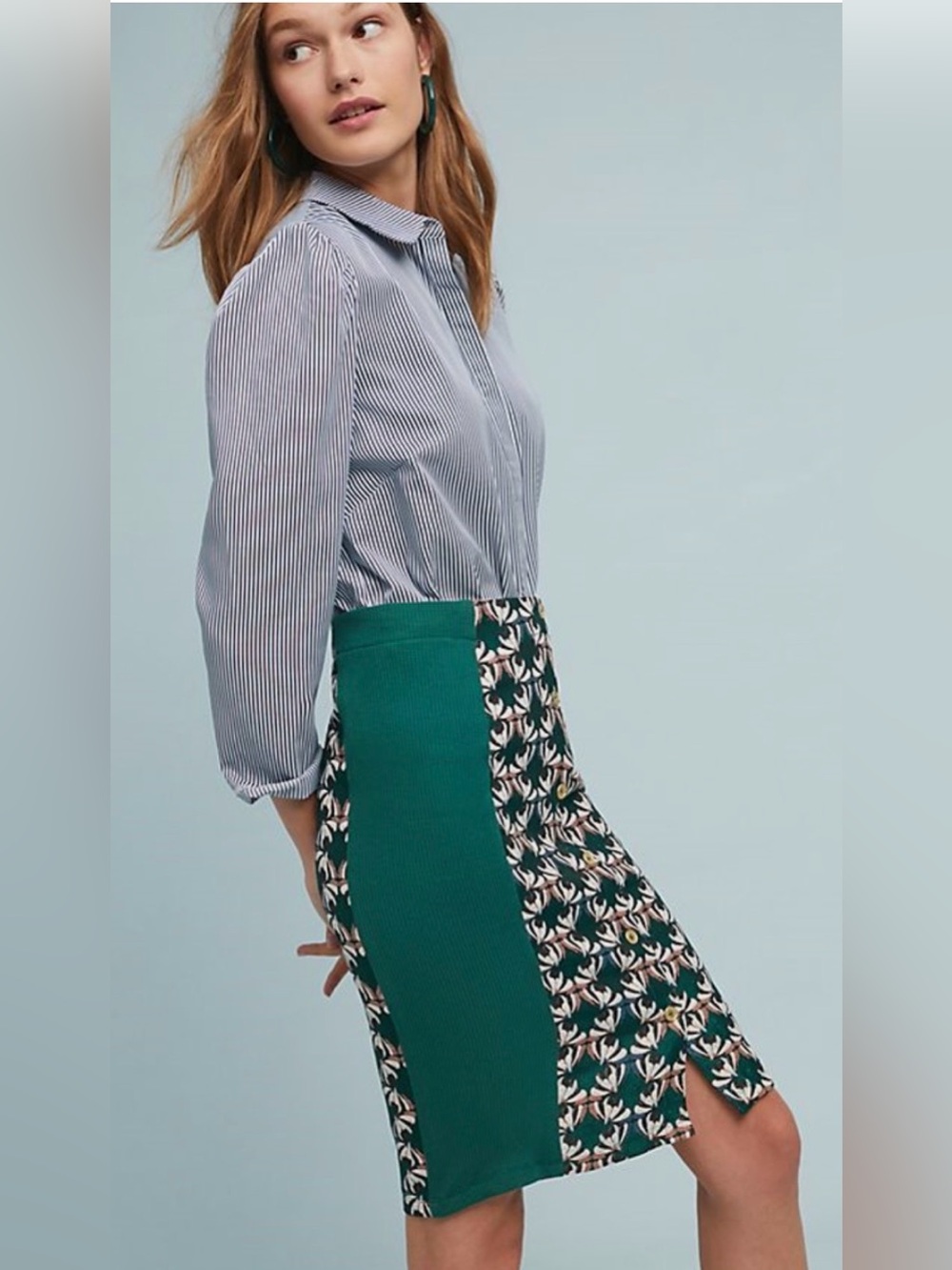 Anthropologie Dolan Left Coast Devlin Button Front Pencil Skirt S